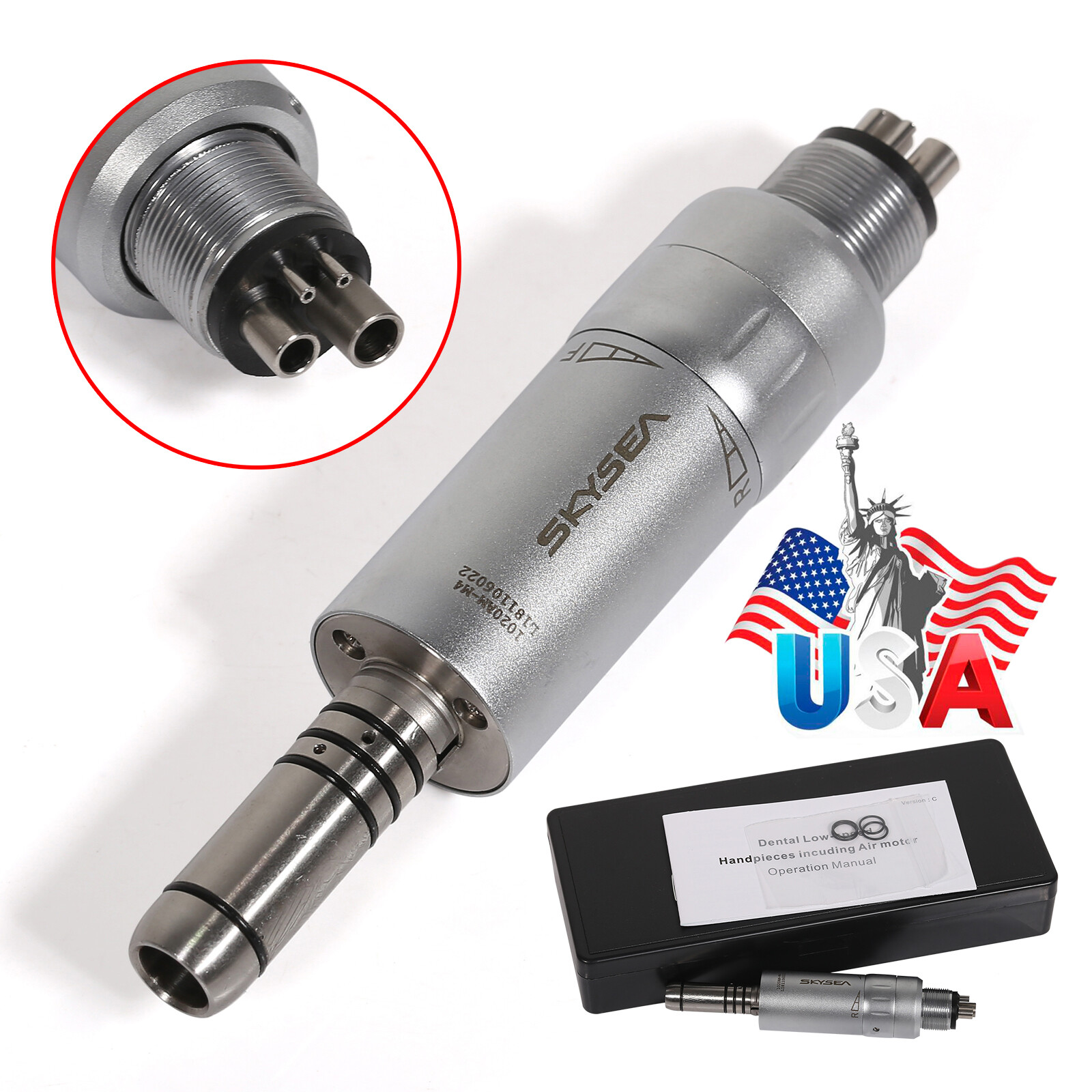 1-10 Kavo Style Dental Inner Water Low Speed Air Motor Handpiece E-type 4Hole EI