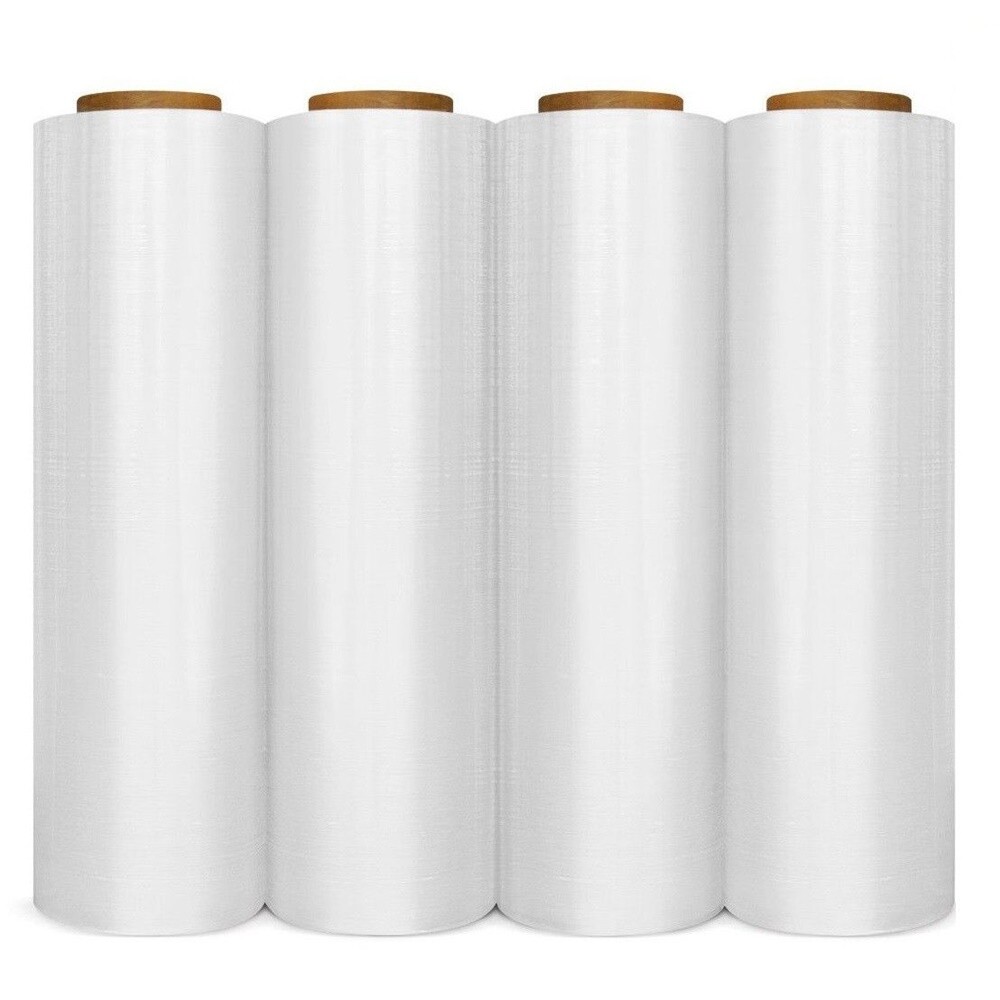 18″ x 1500′ 80 Gauge 4 Rolls Pallet Wrap Stretch Film Hand Shrink Wrap 1500FT