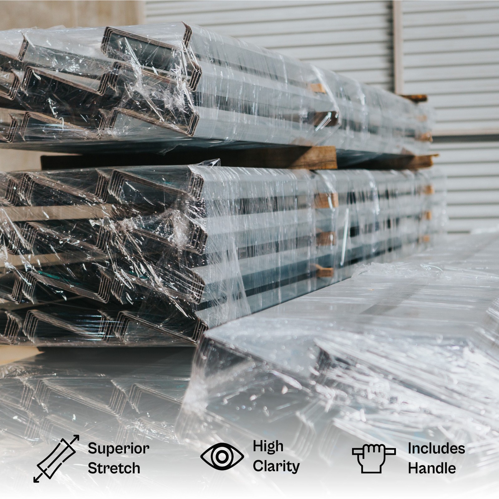 24 Rolls Narrow Banding Stretch Film Packing Wrap 45 Gauge 5″x 1000′ Clear