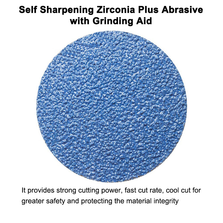 100PCS 2 inch 36 Grit Zirconia Roll Lock Die Grinder Quick Change Sanding Discs