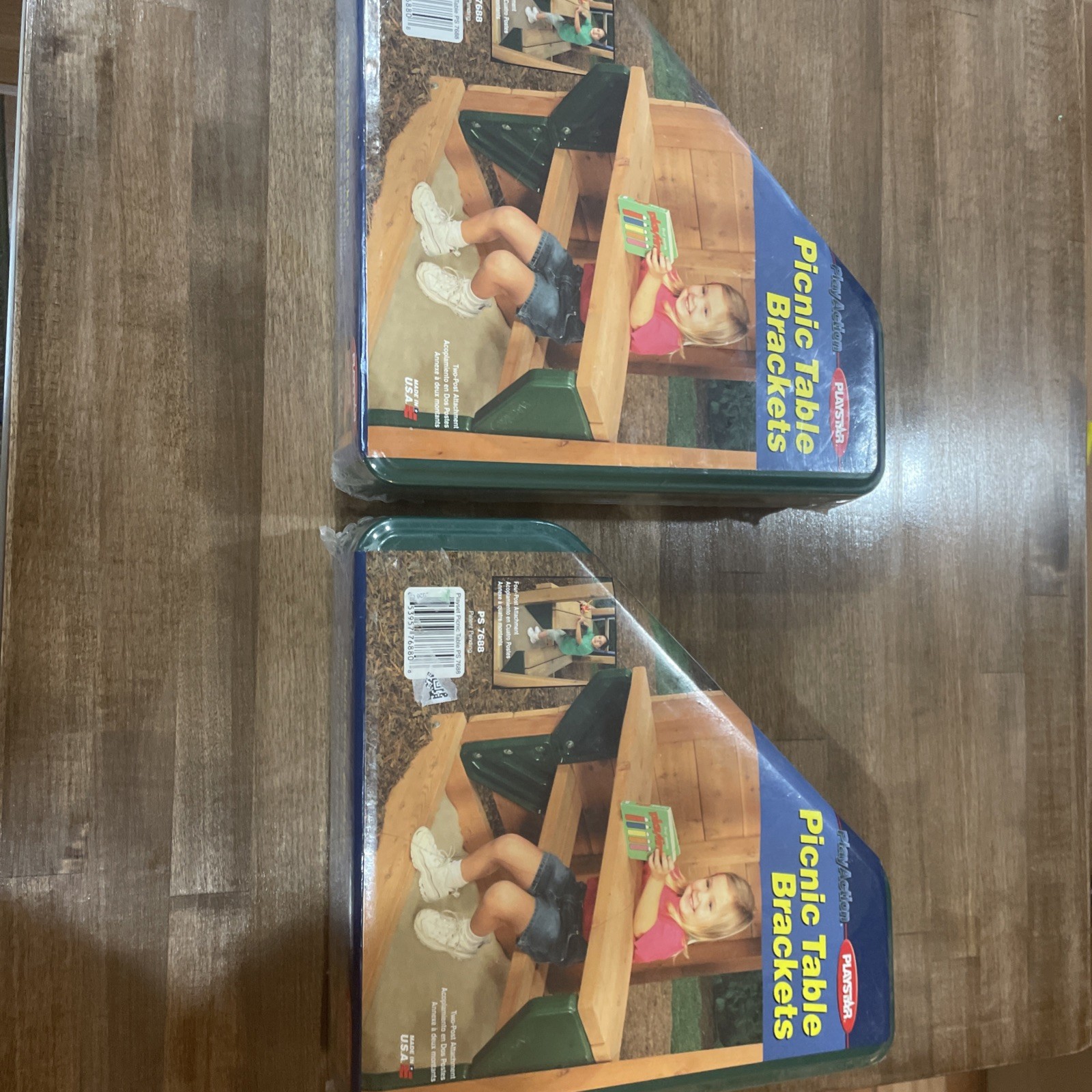 Lot of 2 (4 total) Playstar PS 7688 Picnic Table Brackets Green USA – New