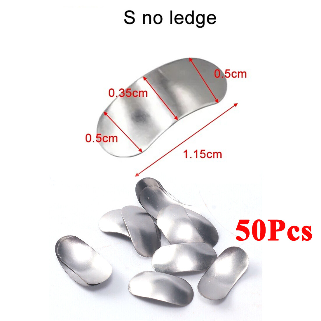50pc Dental Metal Matrix Bands Sectional Contoured Matrices bands soft 50um SM/L