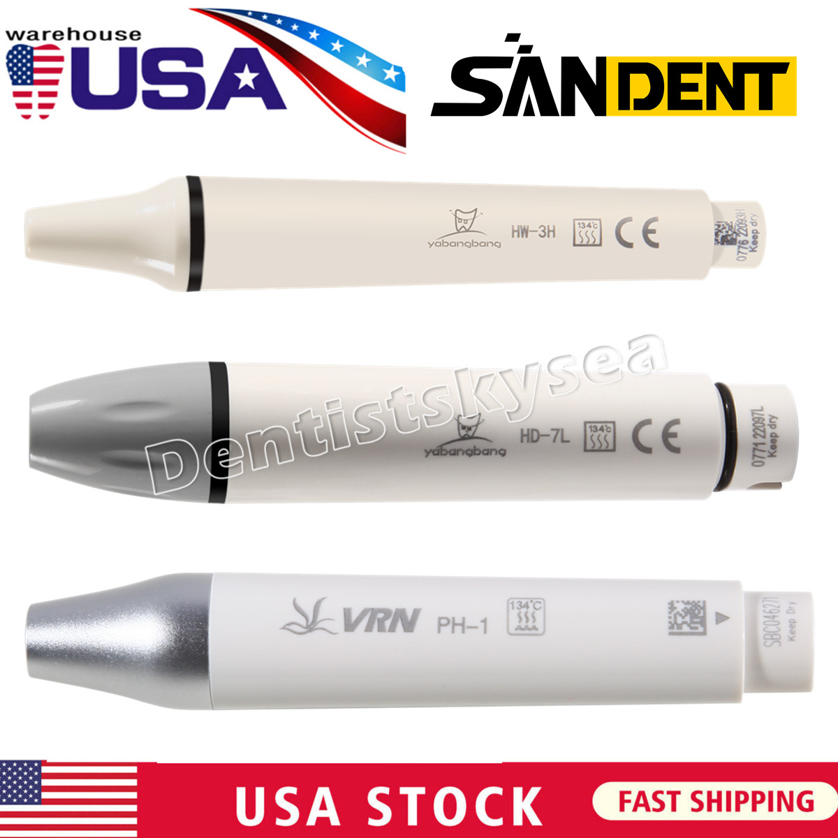 Ultrasonic Piezo Scaler Handpiece HW-3H HW-5L LED Fit EMS DTE SATELEC Woodpecker