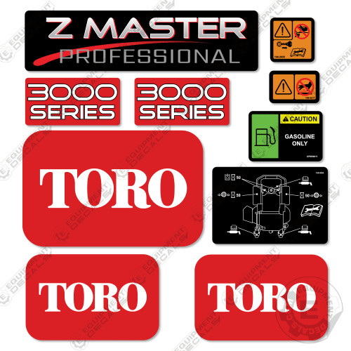 Fits Toro 3000 Decal Kit Mower – 7 YEAR OUTDOOR 3M VINYL!