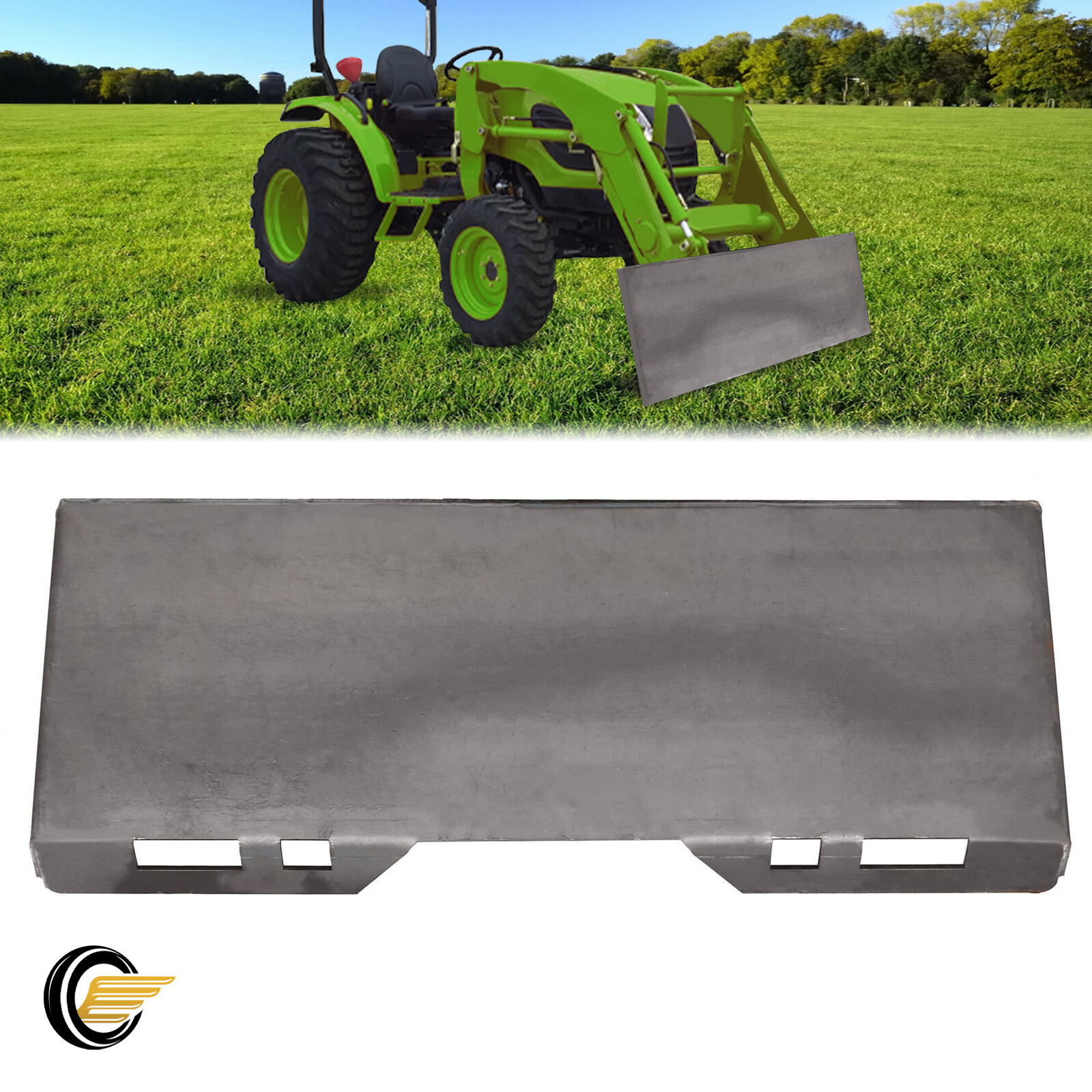 1/4″ Steel Quick Tach Attachment Mount Plate Skid Steer Loader For Bobcat Kubota