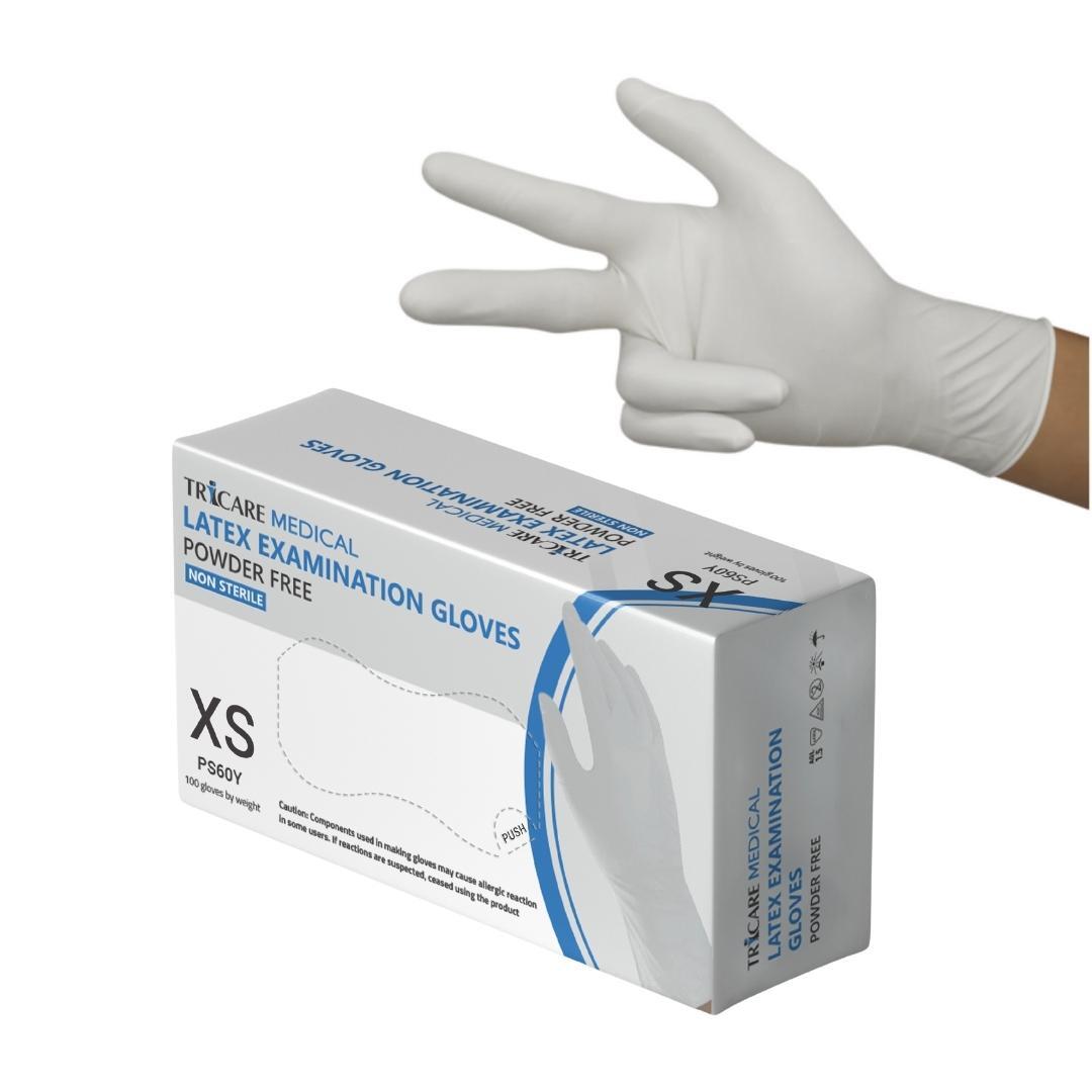 5.5Mil Latex WHITE Examination Gloves – Medical Grade, Disposable & Powder free