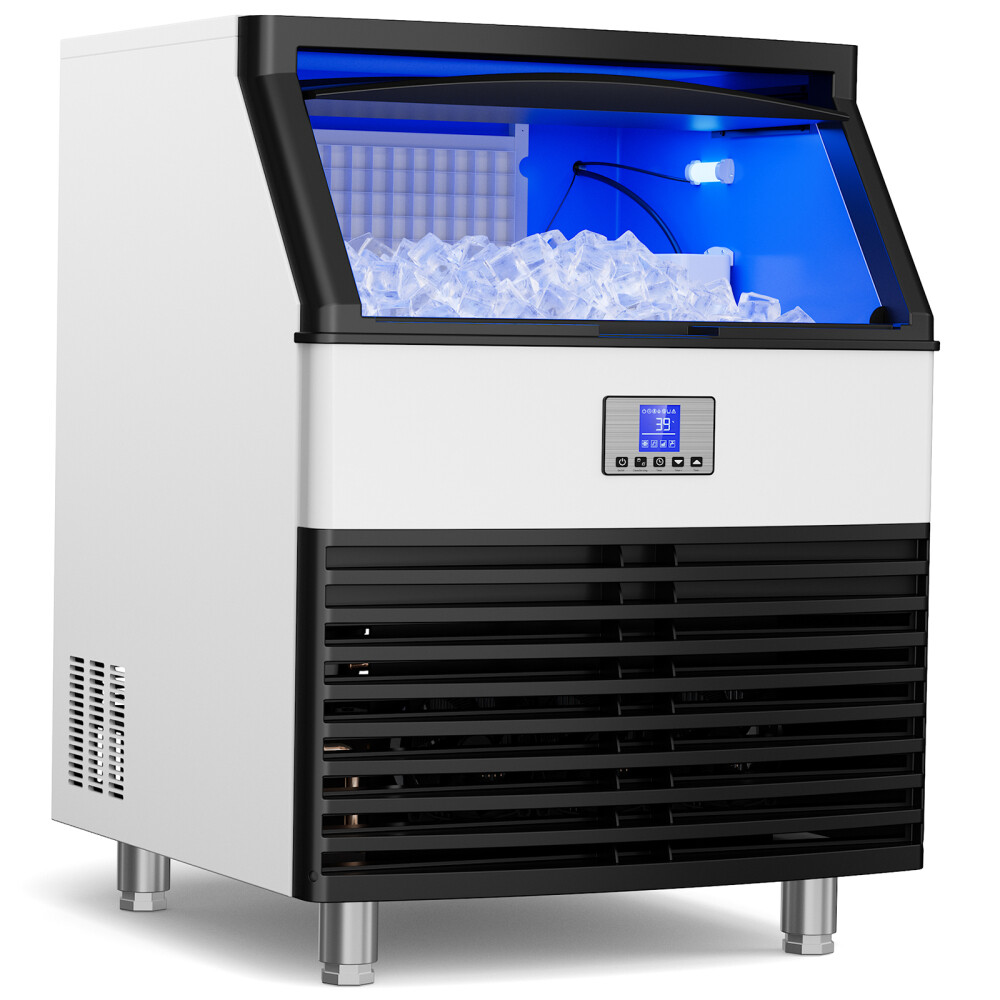 320lb/24H Commercial Ice Maker Machine Under Counter Ice Machine 120LBS Storage