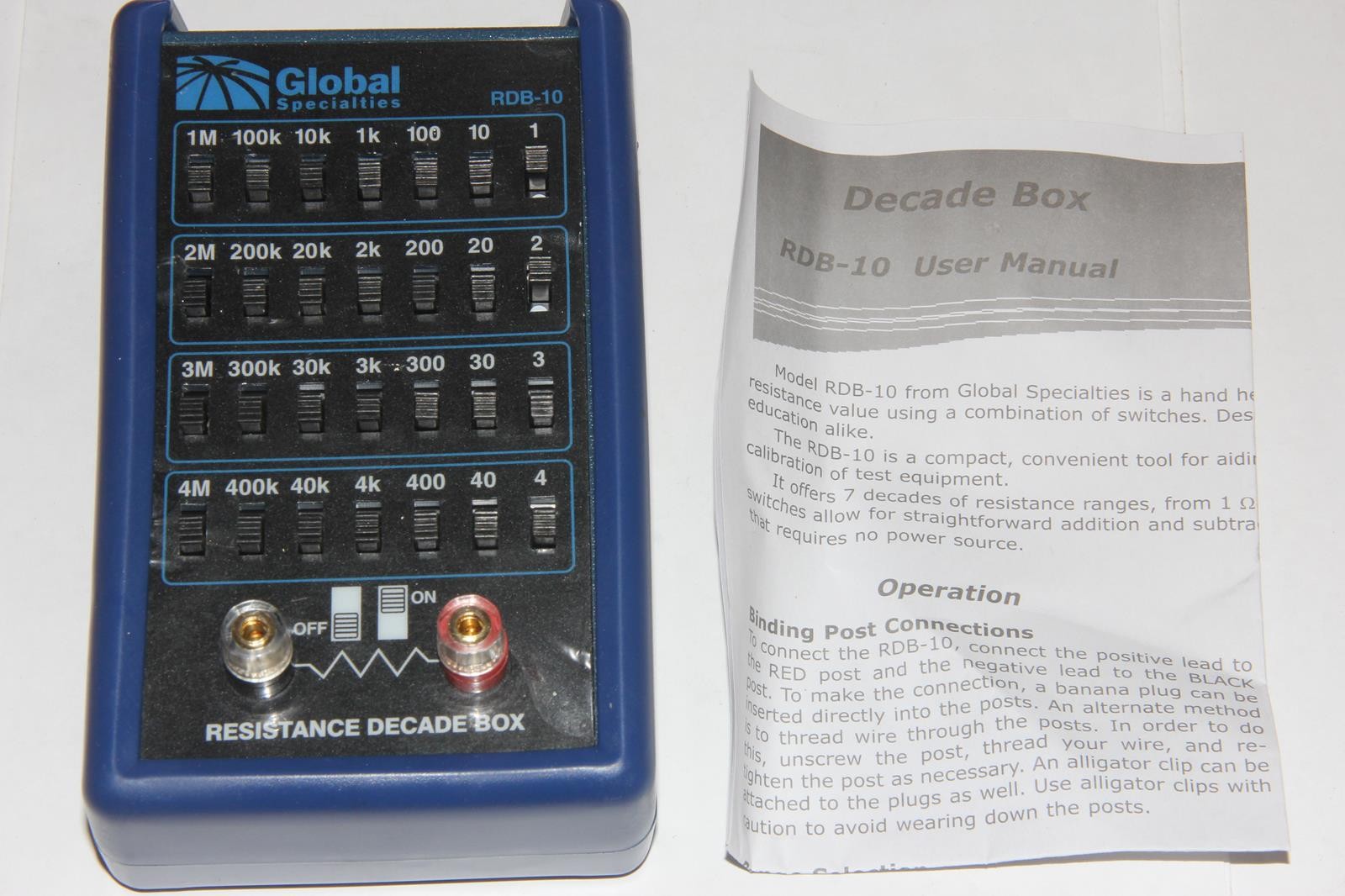 GLOBAL SPECIALTIES RDB-10 Resistance Decade Box “NEW”