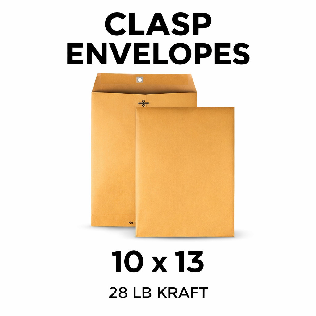 10×13 Clasp Envelopes Brown Kraft #97 Catalog Mailing Envelopes 28lb