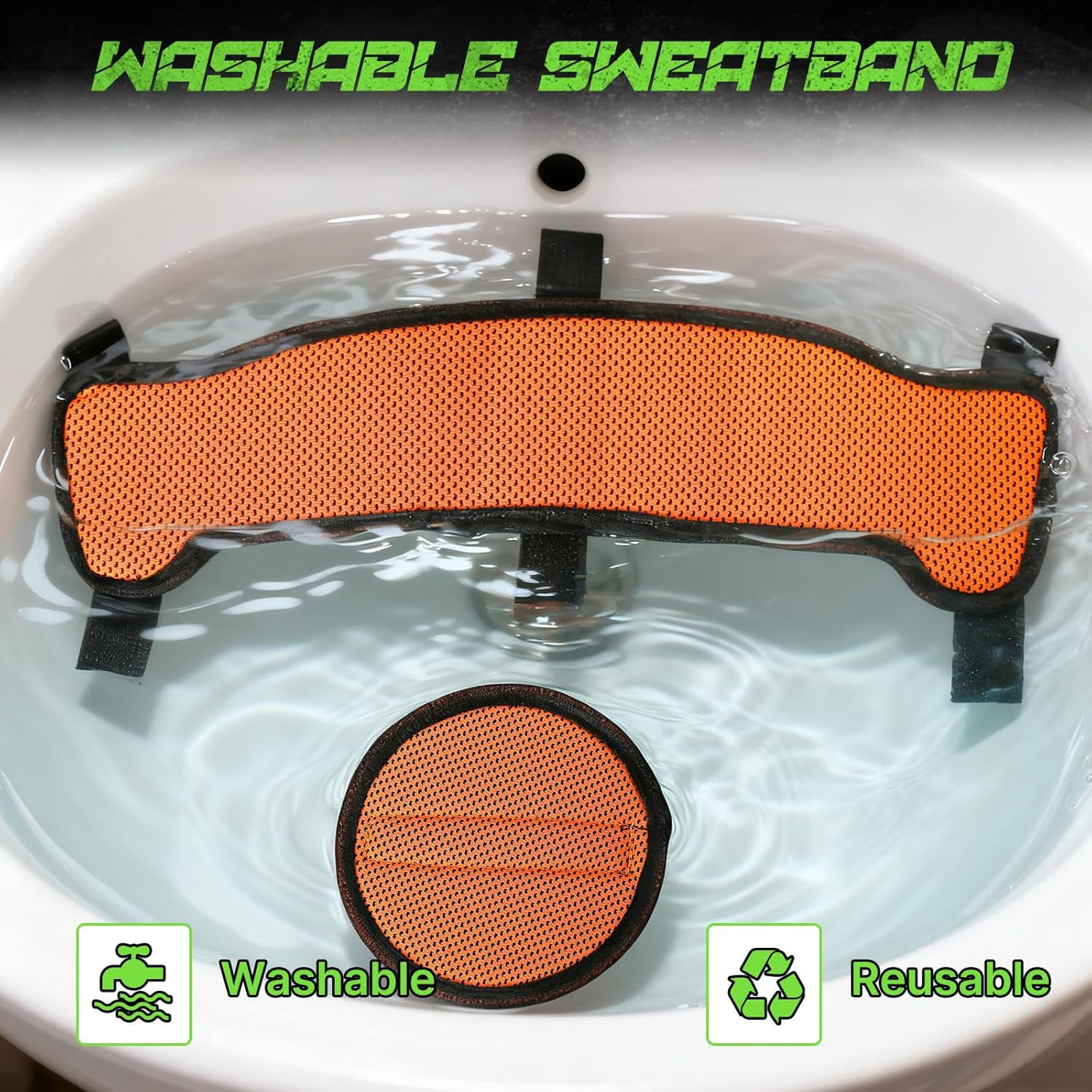 Hard Hat Sweatband and Top Pad – 1 Set Washable Hard Hat Sweat Bands with Helmet