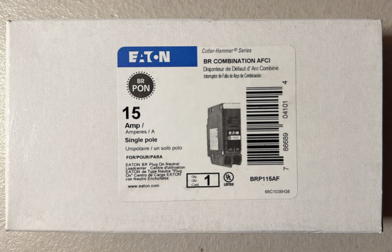 Eaton BRP115AF 15A 120V Circuit Breaker