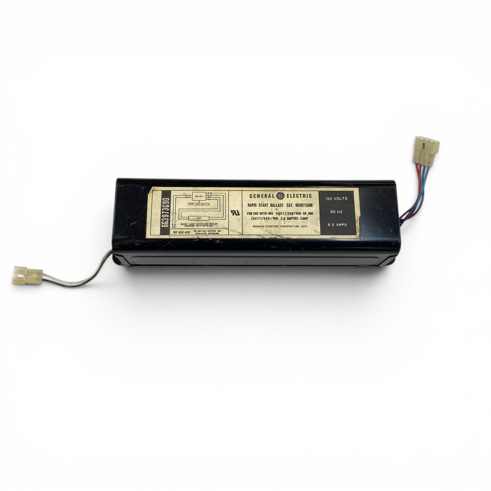 GE General Electric 6G3973G90 Rapid Start Ballast 120V 6.5A F60T17