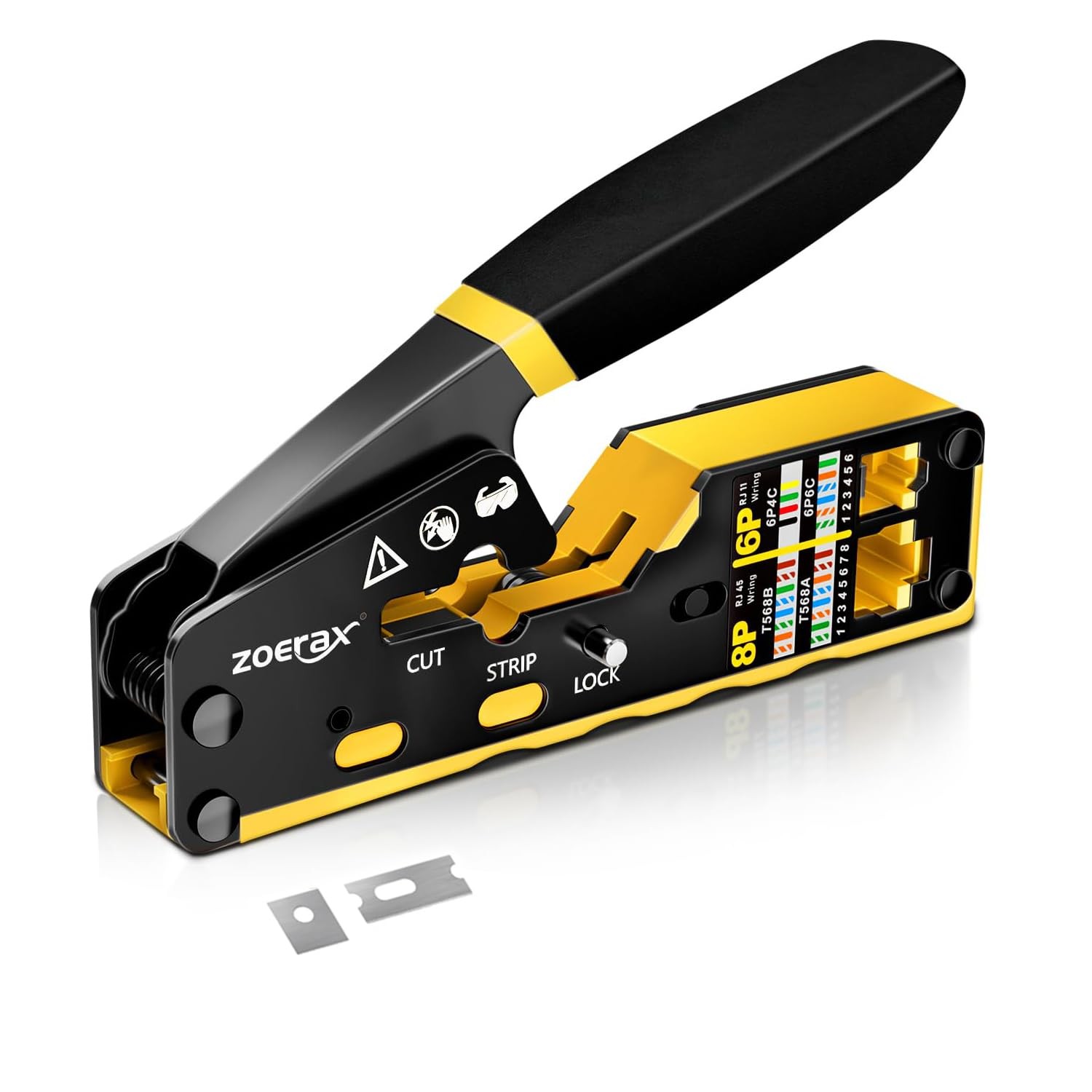 RJ45 Crimping Tool Ethernet Crimp Tool Crimper for RJ11/RJ12 Standard, RJ45 P…