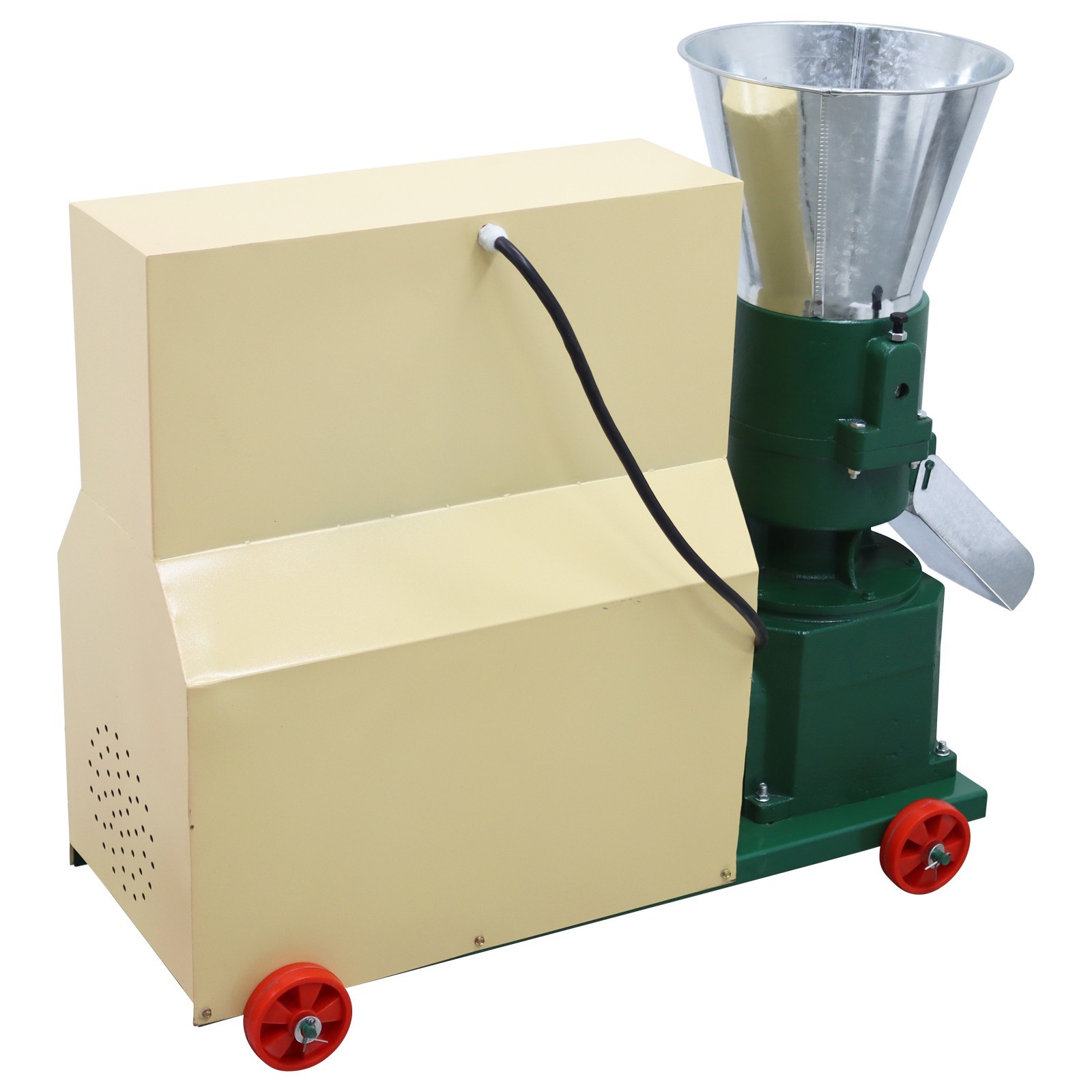 6mm Fram Feed Pellet Mill Machine 2 Rollers Fodder Pelletizer 200-250KG/h 220V