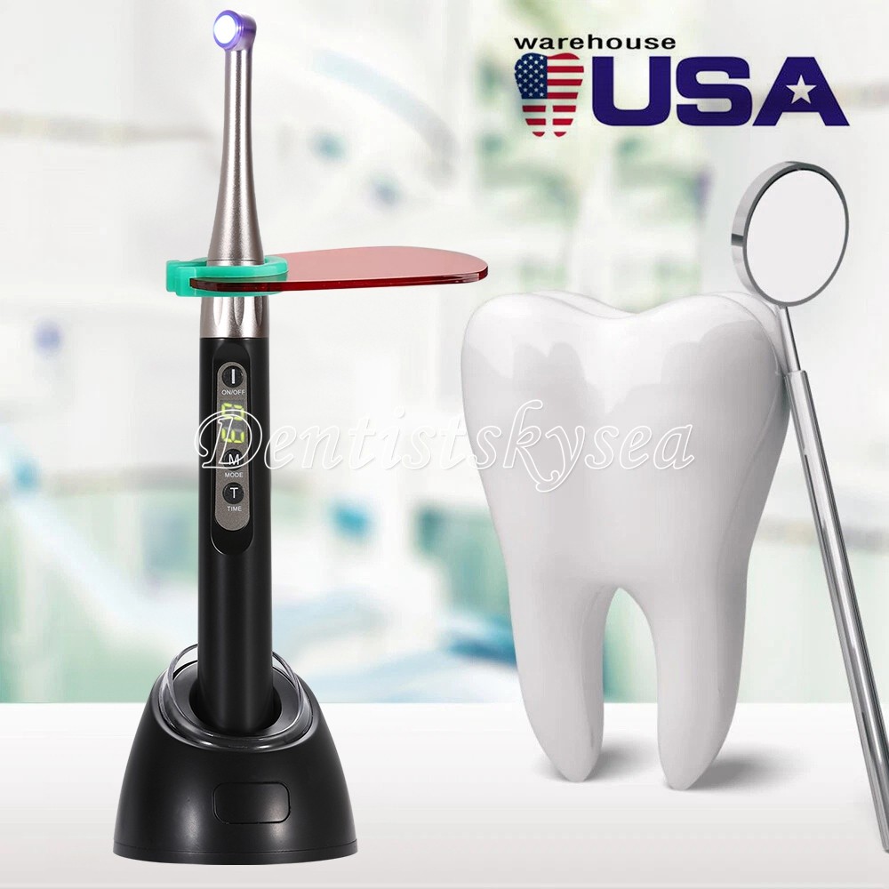 Dental LED Curing Light Cure Lamp Wireless Cordless Resin Woodpecker Style LA
