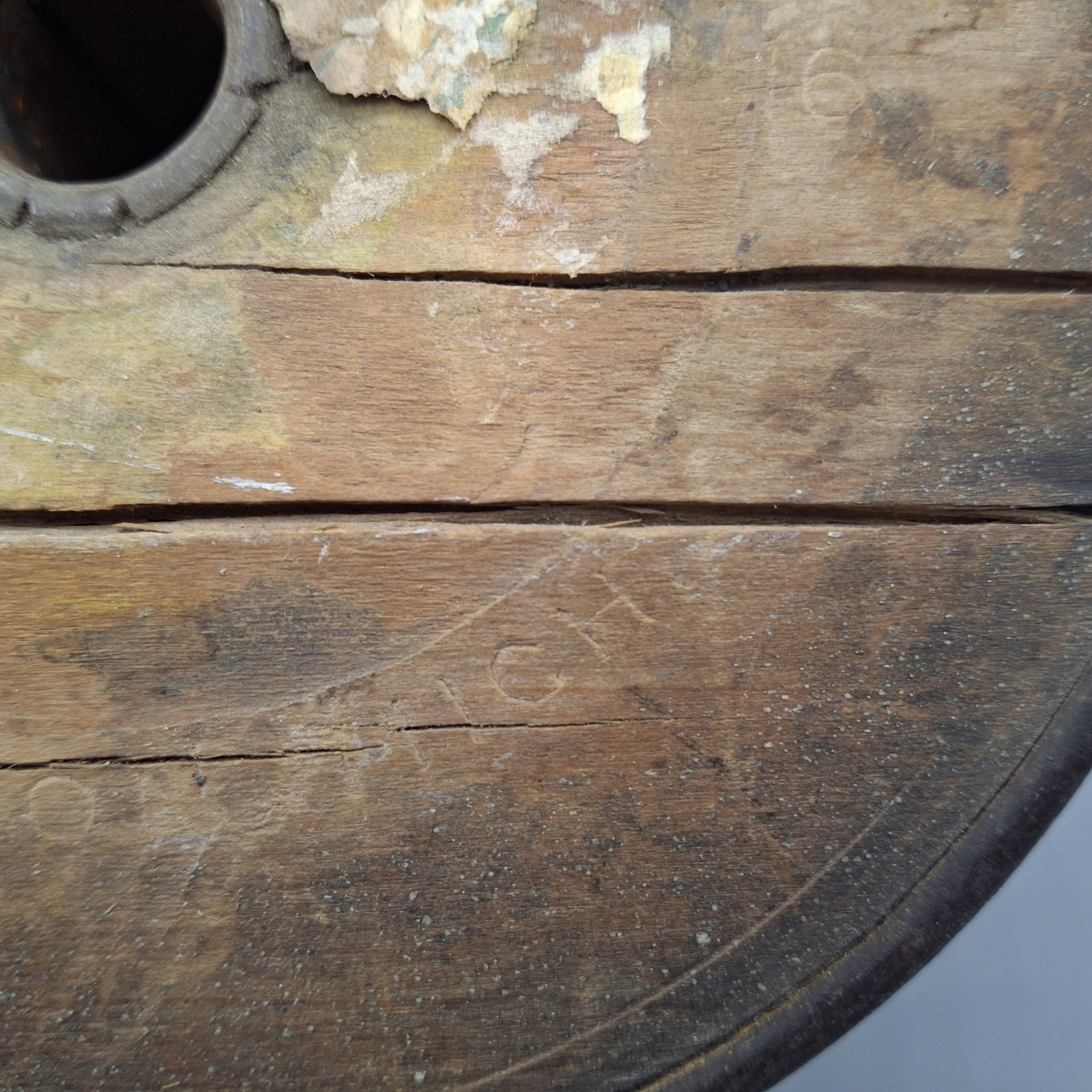 Maring Wire Co White Cloth 16-18 gauge Copper Wire on Wood & Steel Spool, 1920’s