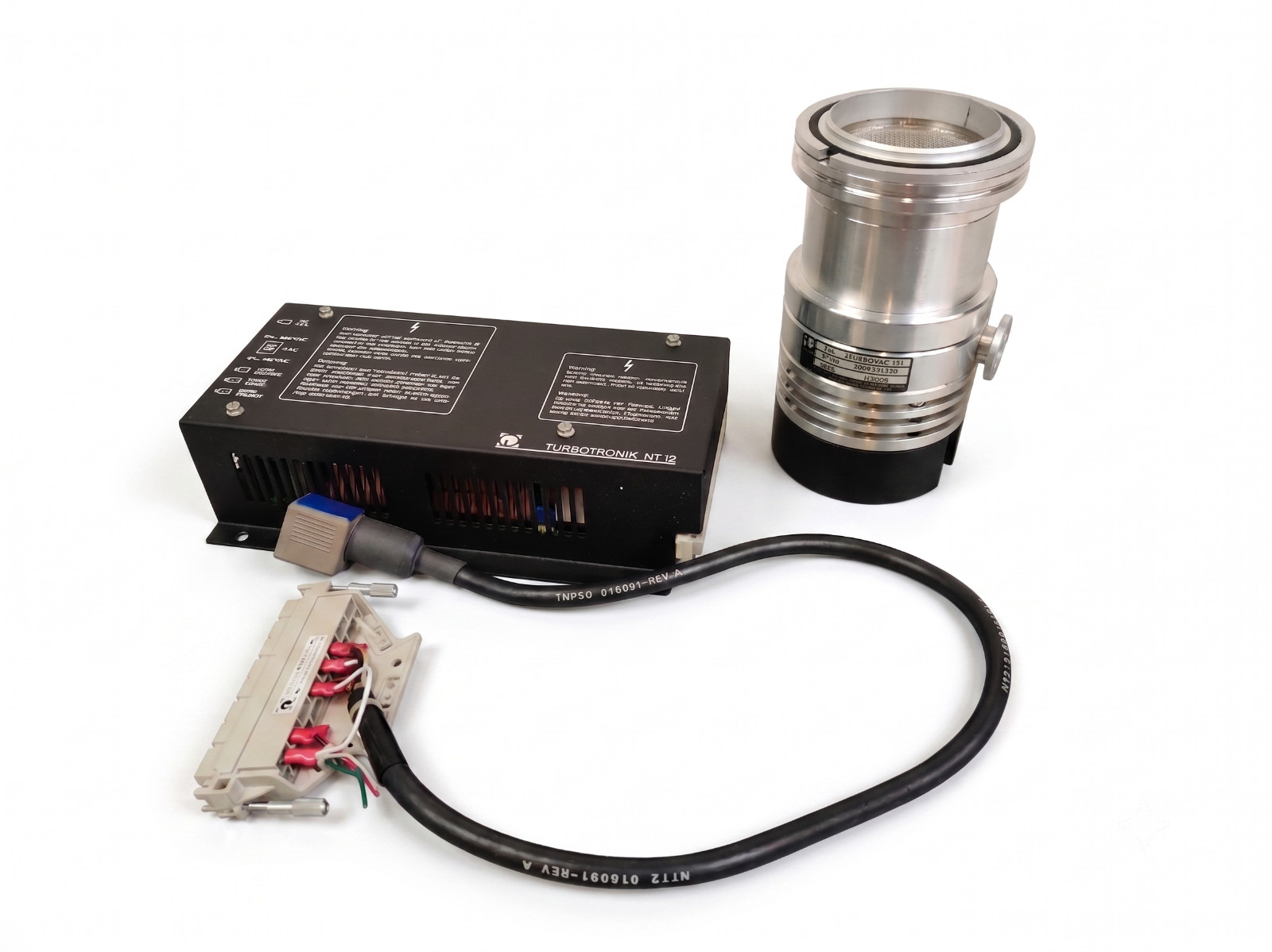 Leybold Turbovac 50 Turbomolecular Pump 85401 TMP50 w Turbotronik NT12 & Cable