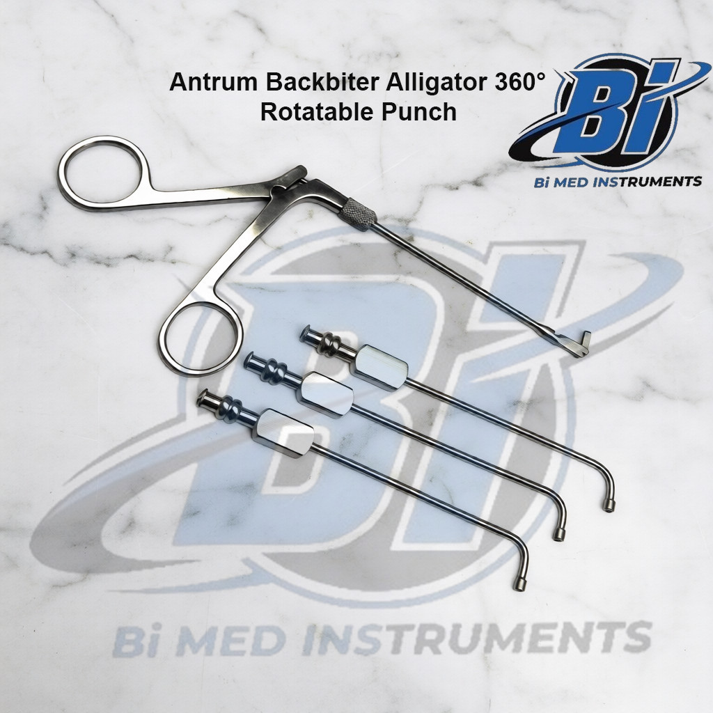 Antrum Backbiter Alligator 360° Rotatable Punch Surgical ENT Instruments