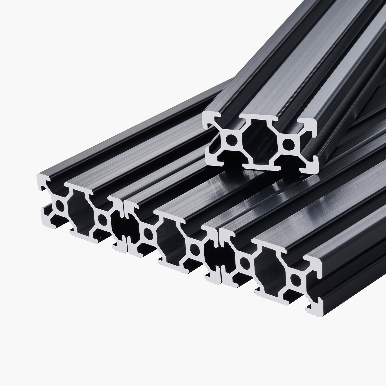 5PCS 39.4 in (1000 mm) T Slot 2040 Aluminum Extrusion Anodized Linear Rail