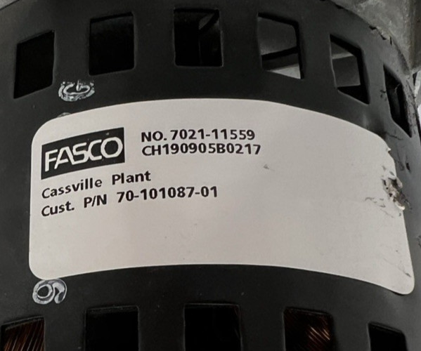 FASCO 7121-11559E INDUCER BLOWER MOTOR TYPE SJ201100-81R02QJAA 70-101087-01