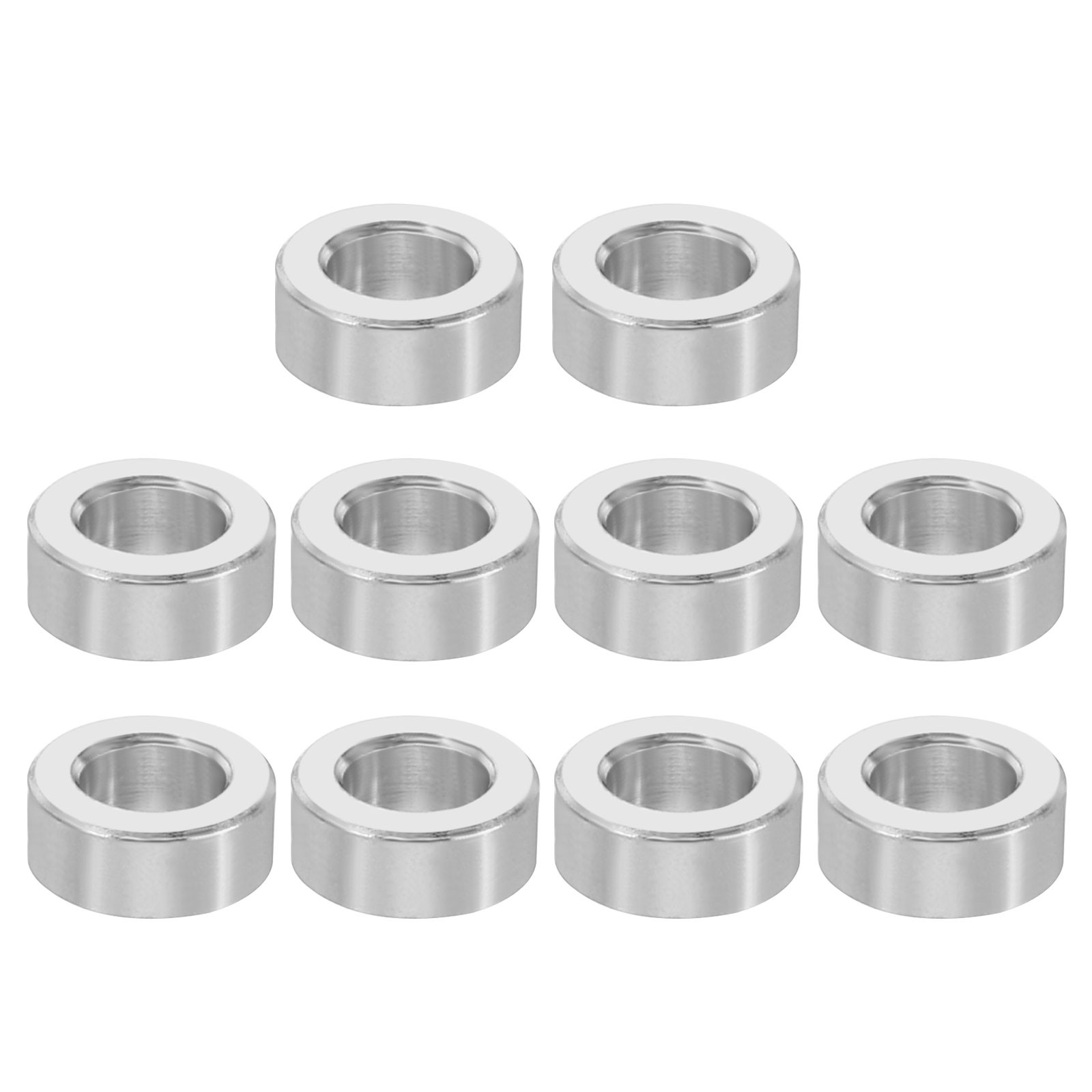 M4 Aluminum Spacers, 10 Pcs Metal Spacer Aluminum 4.1mm ID x 7mm OD x 3mm L