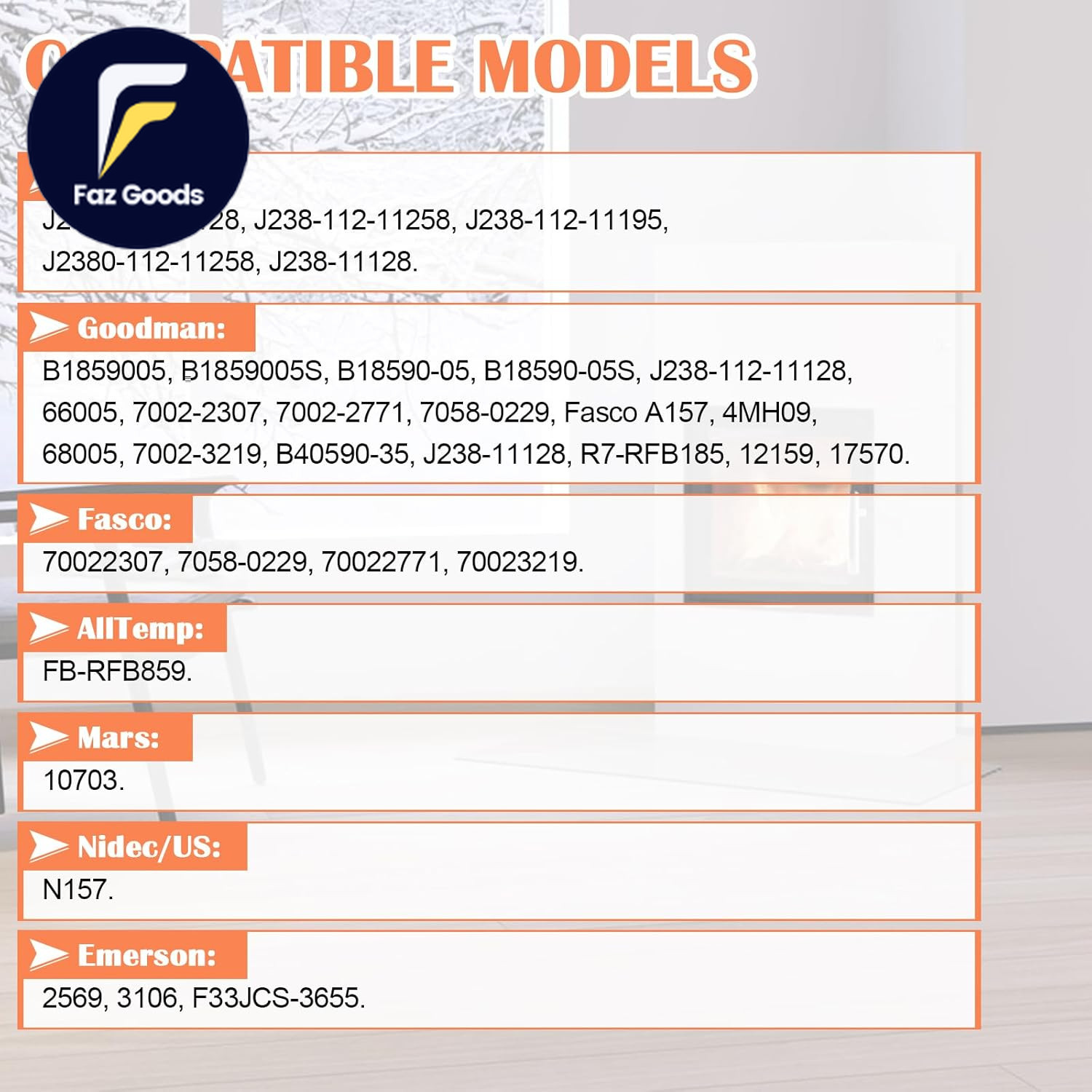 Draft Inducer Motor for Jakel Inc J238-112-11128, J238-112-11258 J238-112-11195