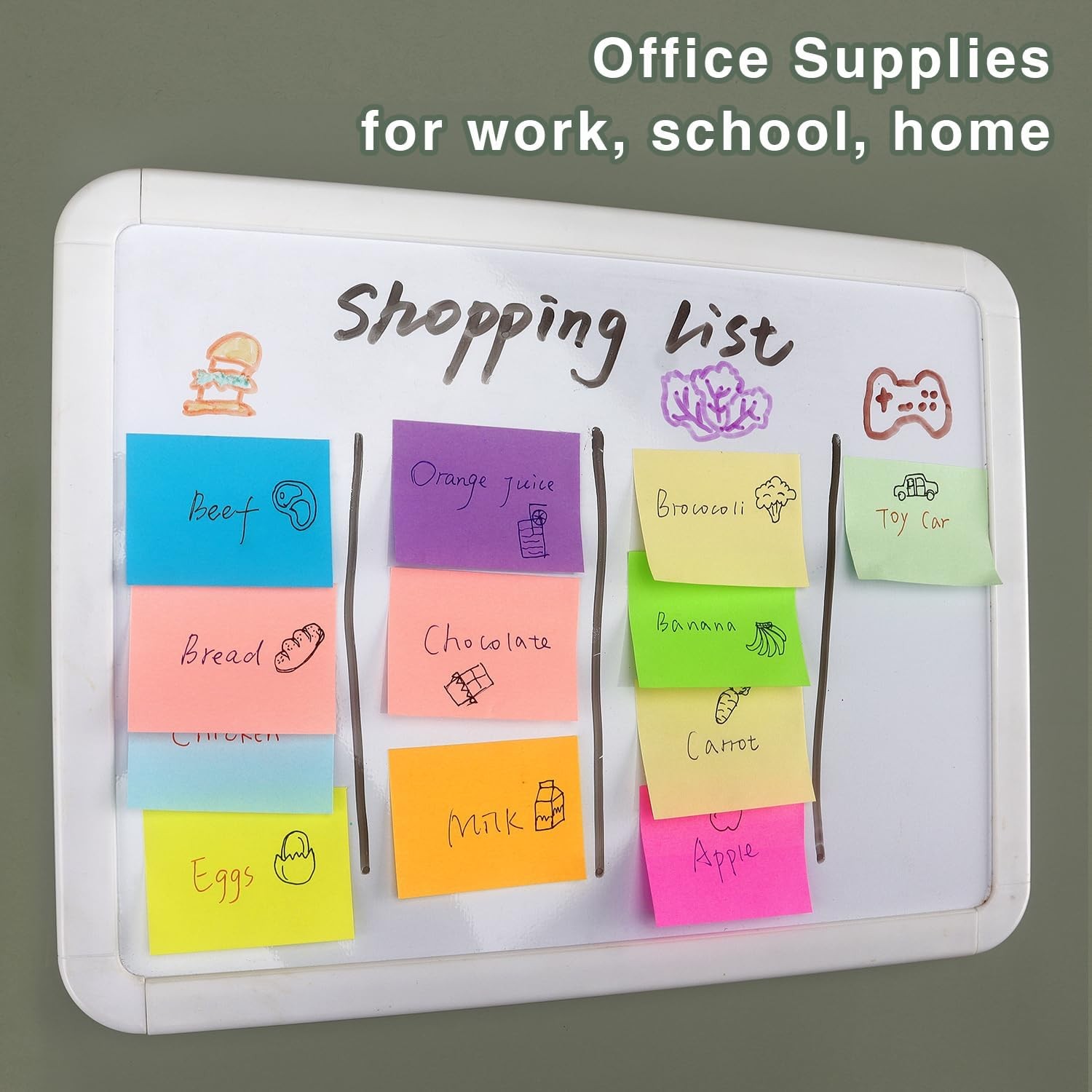 Sticky Notes 1.5X2 Self-Stick Notes 10 Bright Multi Colors 20 Pads 100 Sheet/Pad