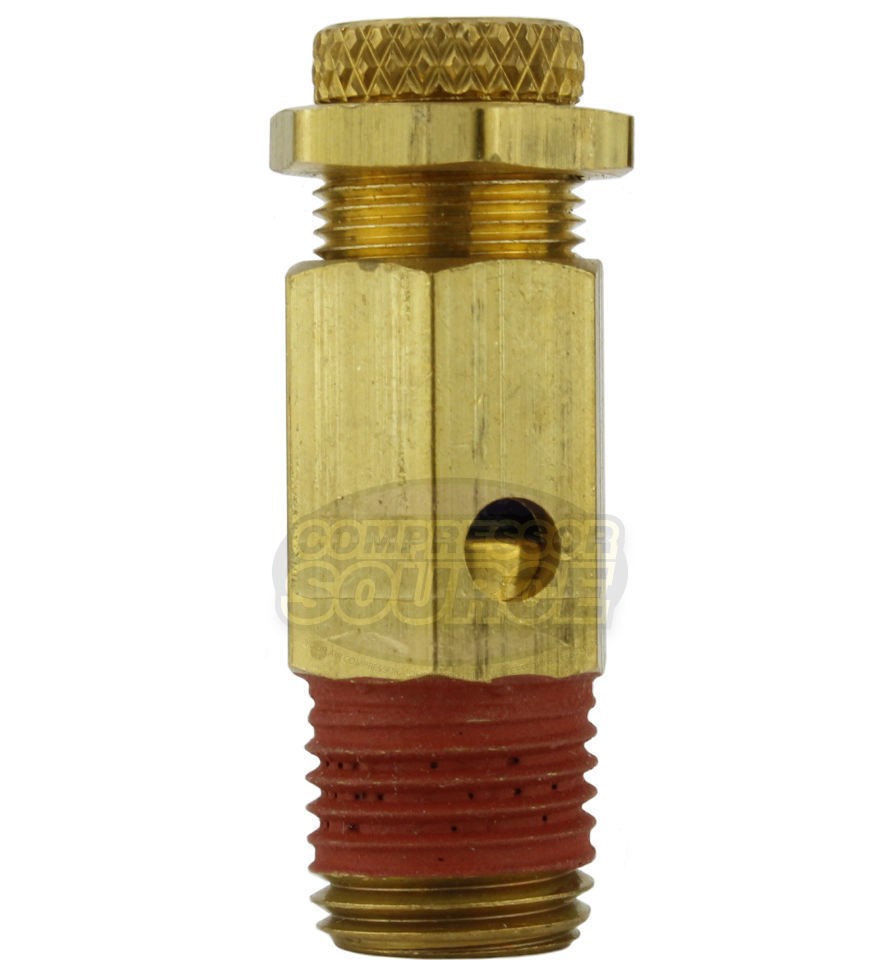25-200 PSI 1/4″ MNPT Air Compressor Pressure Adjustable Relief Pop Off Valve Kit