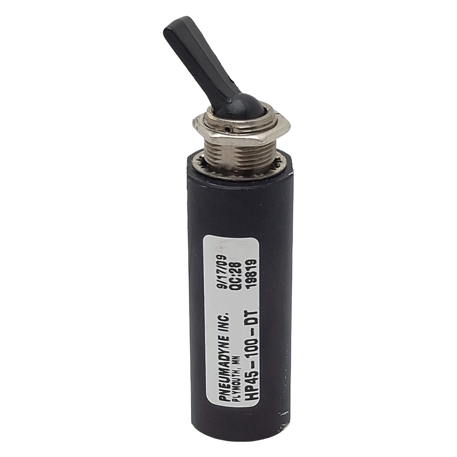 Pneumadyne HP45-100-DT Detented Toggle Air Control Valve, 4-Way, 5-Port, #10-32