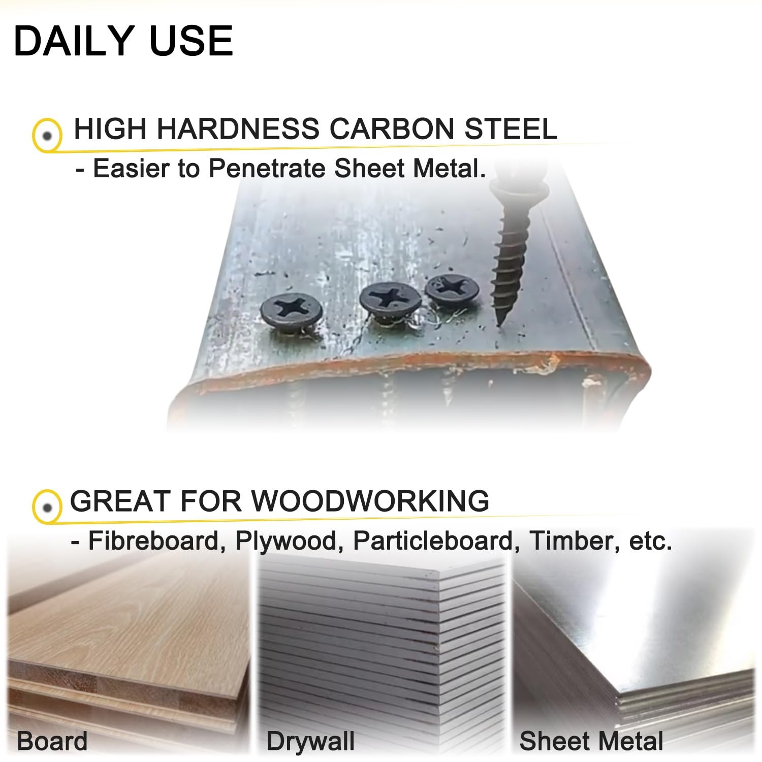 Wood Screws Assortment Kit, 270 PCS High Hardness Flat Head Phillips Assorted…