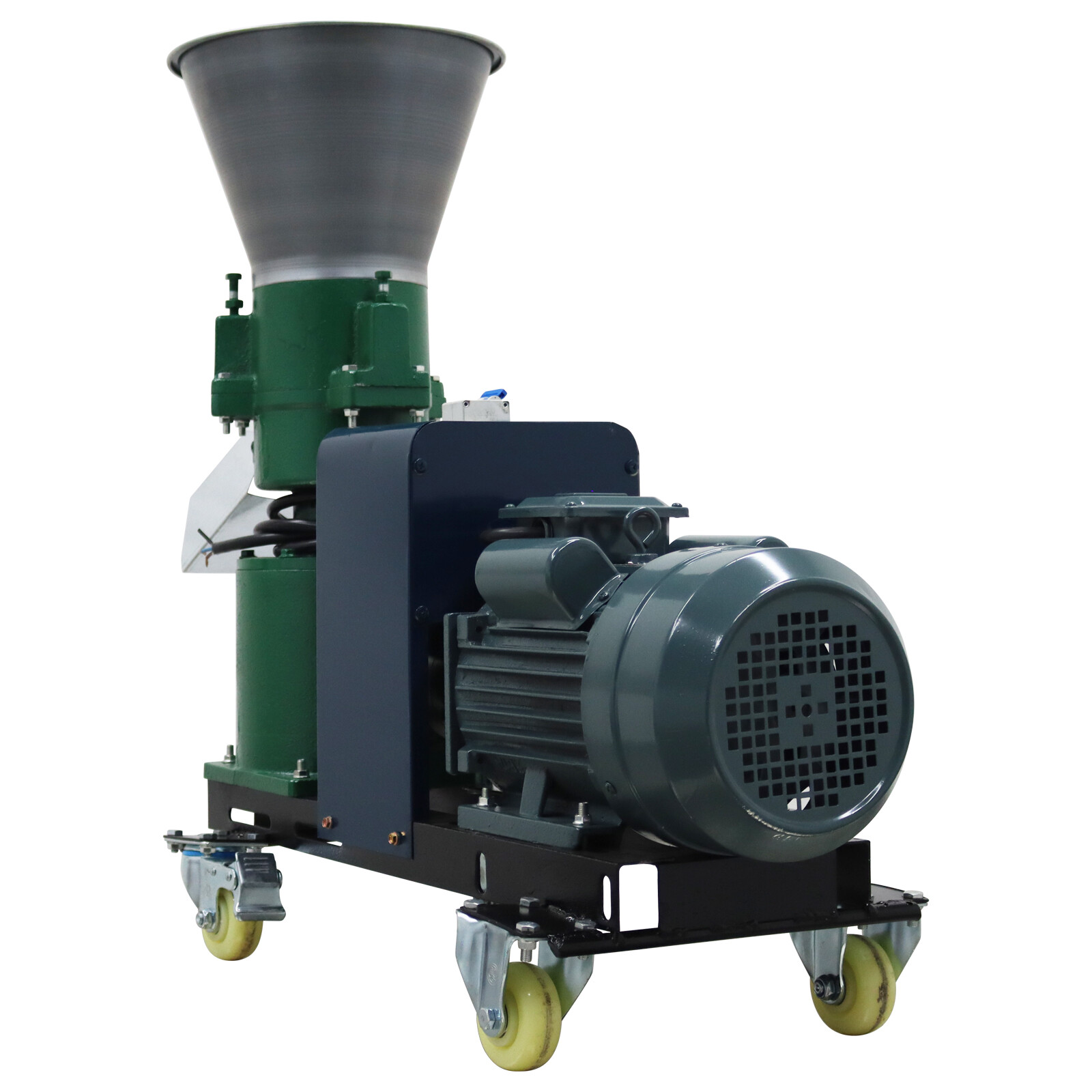 3Roller Feed Pellet Mill Machine 4mm Plate Feed Granulator for Chicken/Duck 220V