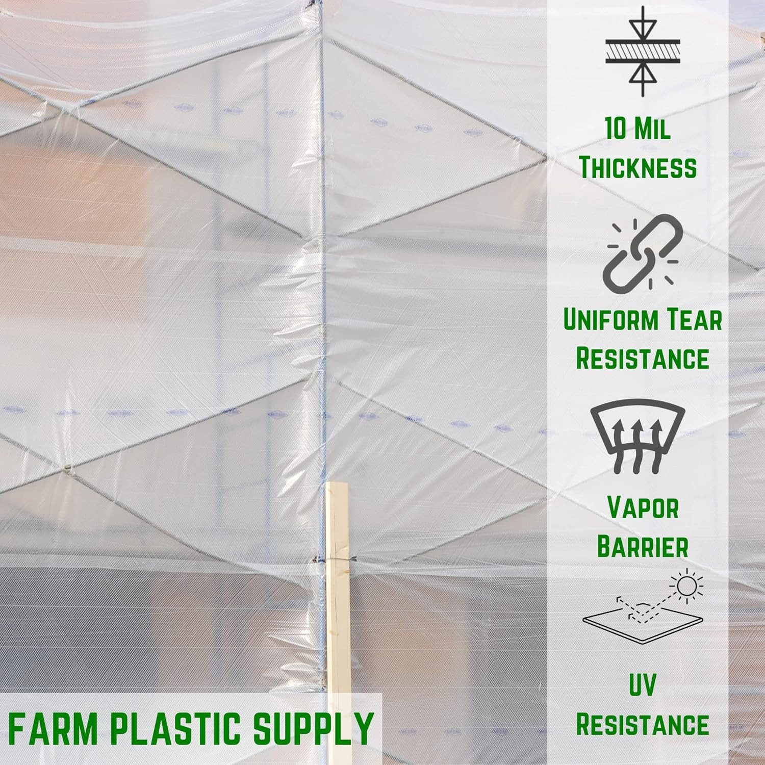 Dura Skrim 10 Mil Heavy Duty Clear Plastic Sheeting – 52″x20′ Roll