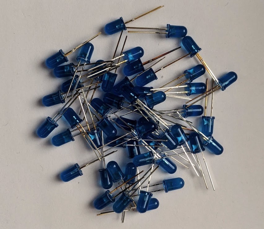 10pc BLUE 5mm LED Light Emitting Diode – Christmas Lights , etc.