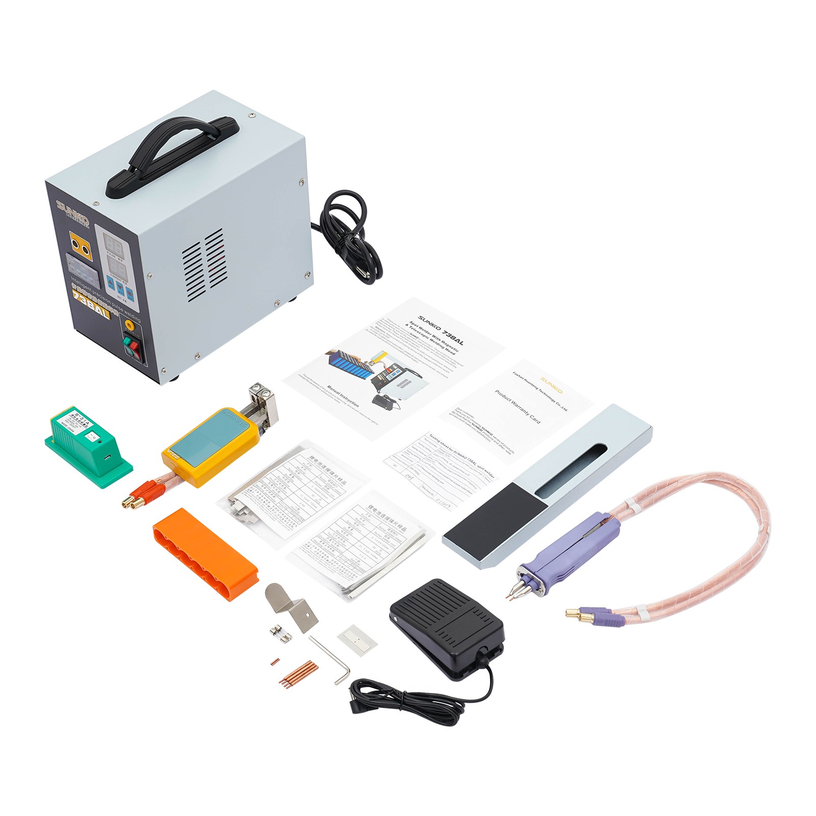 738AL Battery Pulse Spot Welder for Soldering & Welding Machine w/Telescopic Arm