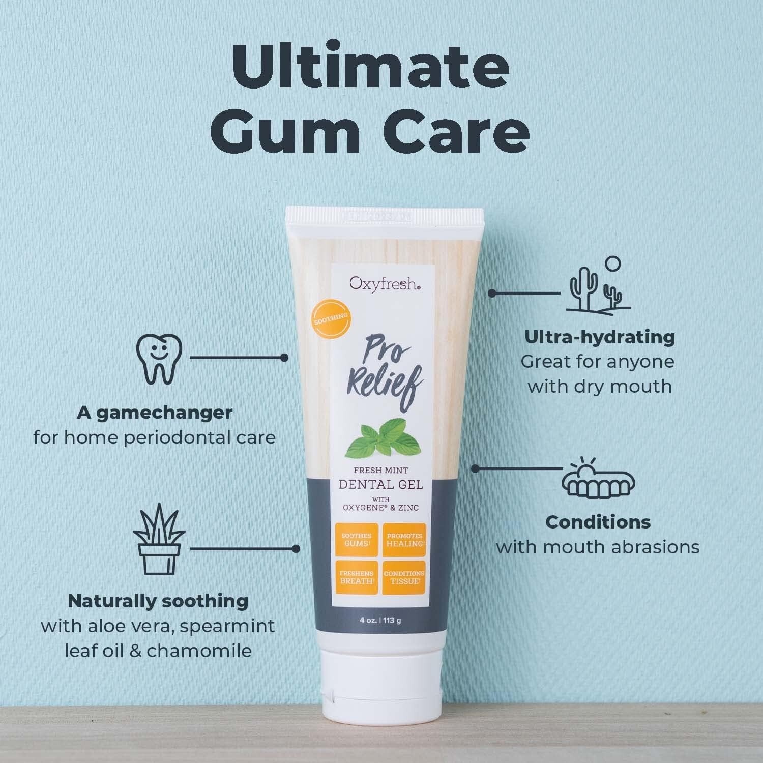 Dentist Recommended Aloe & Chamomile Dental Gel – Relieves Sore Gums Fast