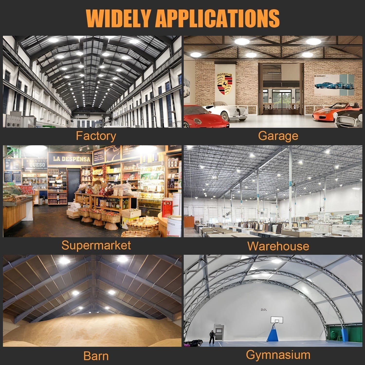 KUKUPPO 240W LED High Bay Light Dimmable Shop Light 4500K 5000K 5700K Adjustable