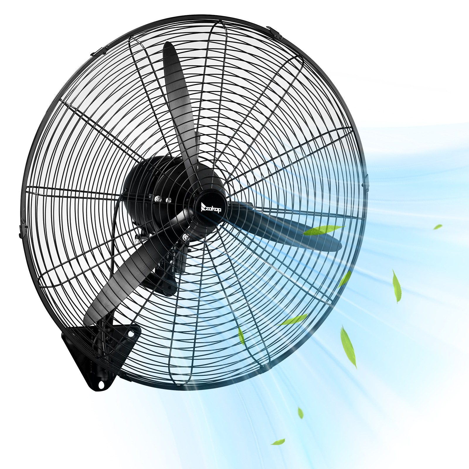 30″ Oscillating Wall Fan, 12974 CFM High Velocity Industrial Heavy Duty Shop Fan