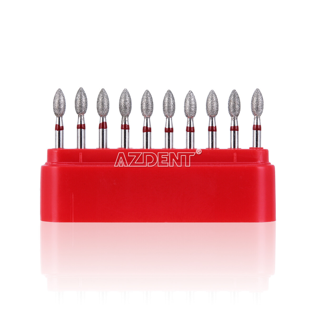 50pcs AZDENT Dental FG Diamond Burs Football #368-023F Fine Red High Speed