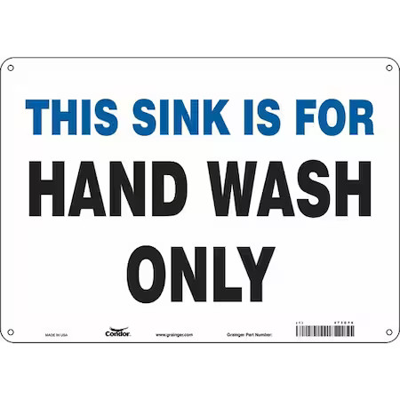 Condor 469C76 This Sink Is For Hand Wash Only, 14 In W X 10 In H, Horizontal