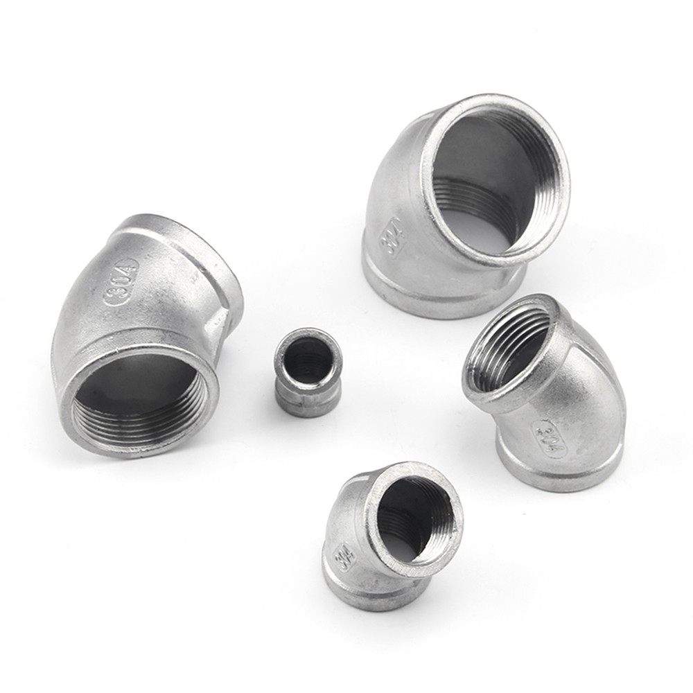 Stainless Steel 45° Elbows Female x Female Pipe Fittings 1/8″ to 2″ Threaded