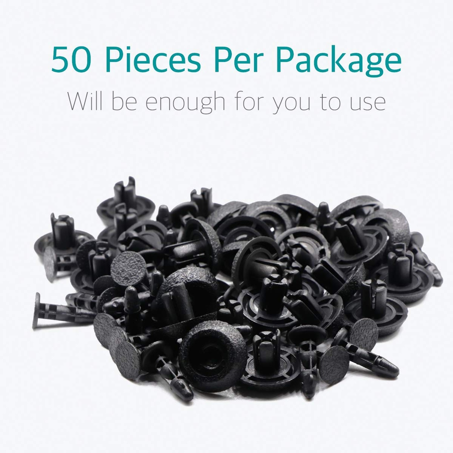 Lantee Car Clips – 50 Pcs Engine Cover Bumper Radiator Cover & Grille Push-Ty…