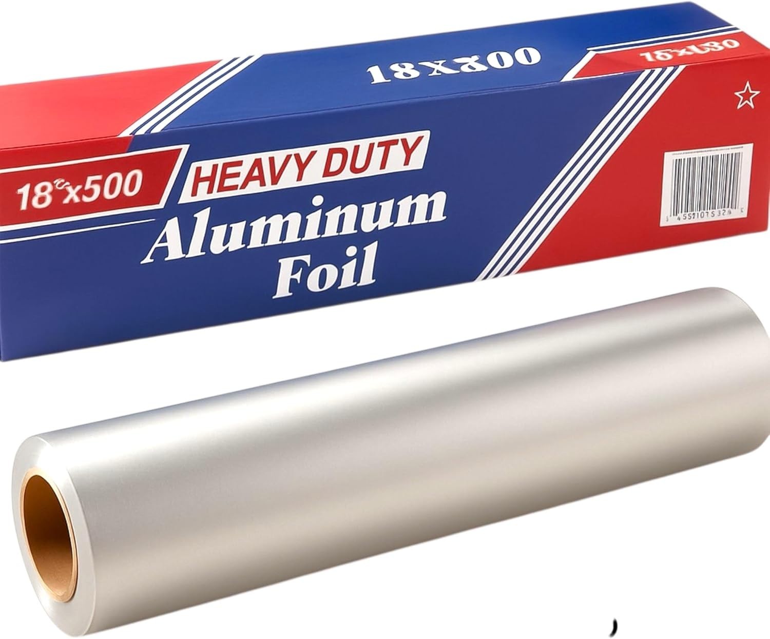 18″ x 500 Feet Heavy Duty Aluminum Foil Rolls, Commercial-Grade Wrap, 1 Count