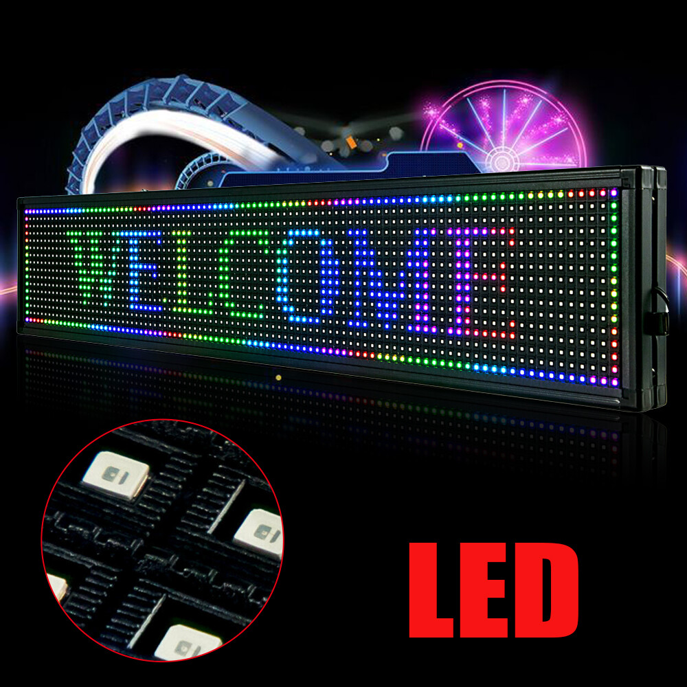 RGB 7-Color Programmable Board LED Sign 40″X8″ Scrolling Message Display Board