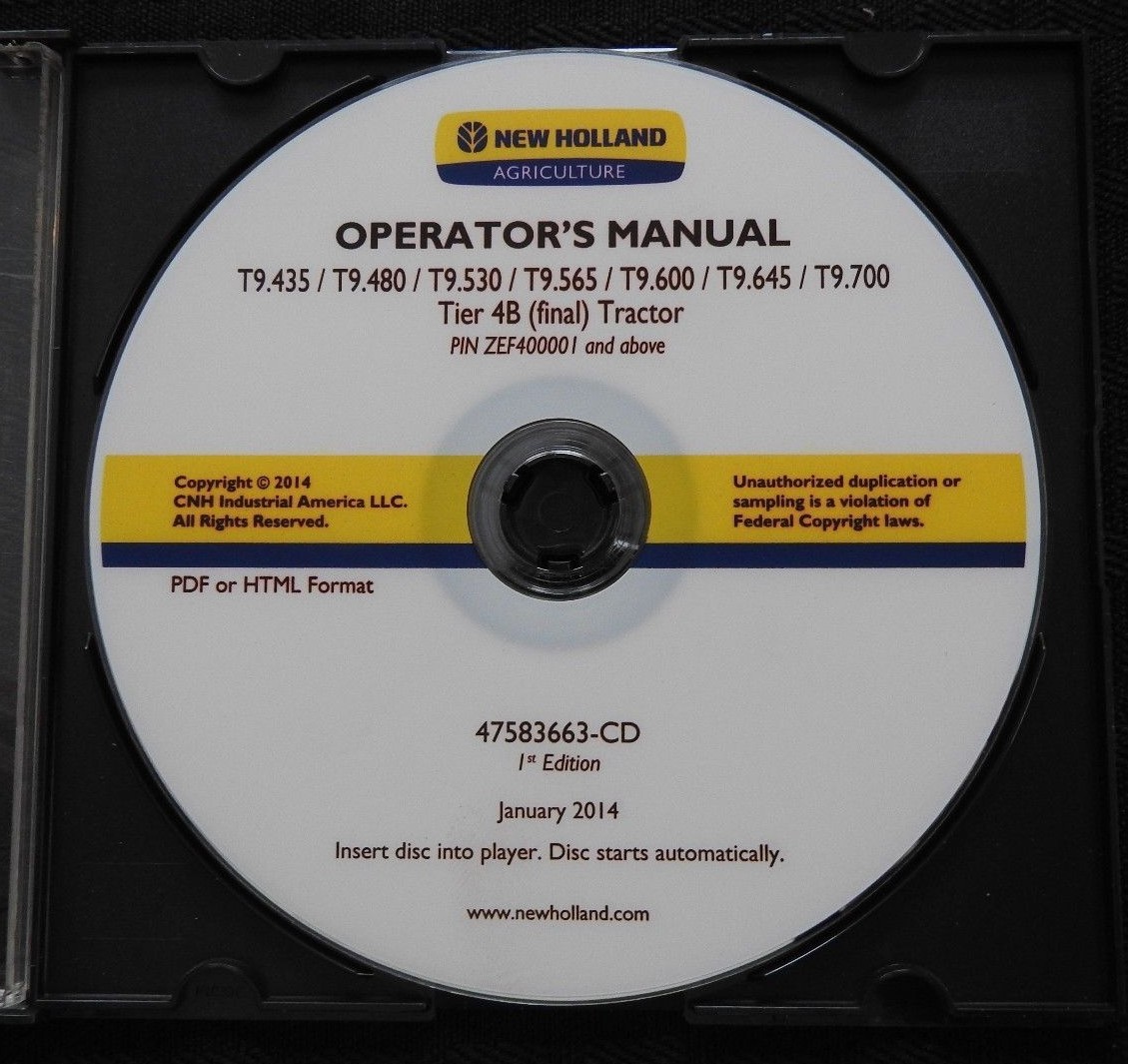NEW HOLLAND T9.435 T9.480 T9.530 T9.565 T9.600 T9.645 T9.700 TRACTOR OPER MANUAL