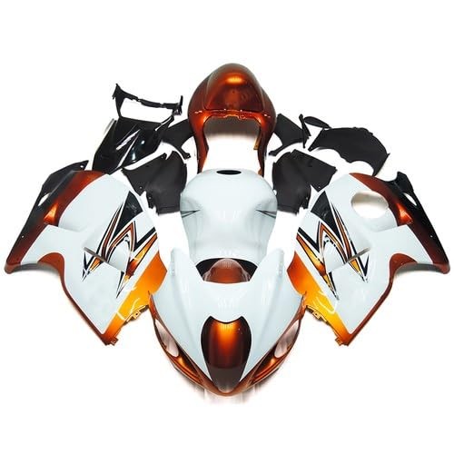 Injection Gold White Fairing Kit Suzuki Hayabusa GSXR1300 97-07 ABS