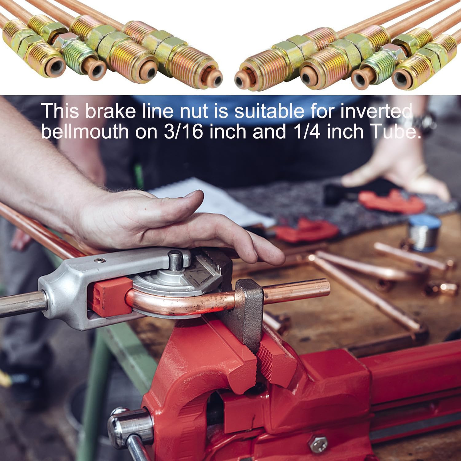 35 PCS Threads Brake Line Fittings Assortment Kits for 3/16″(19 Fittings) and 1/