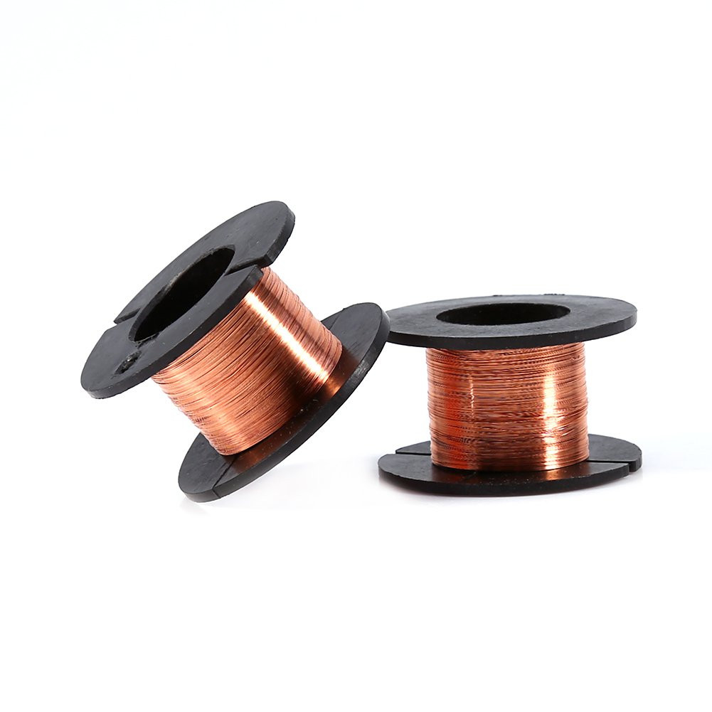 5Pcs Enameled Copper Wire Winding Wire Enamelled Repair 0.004″ Thickness 39.4Ft