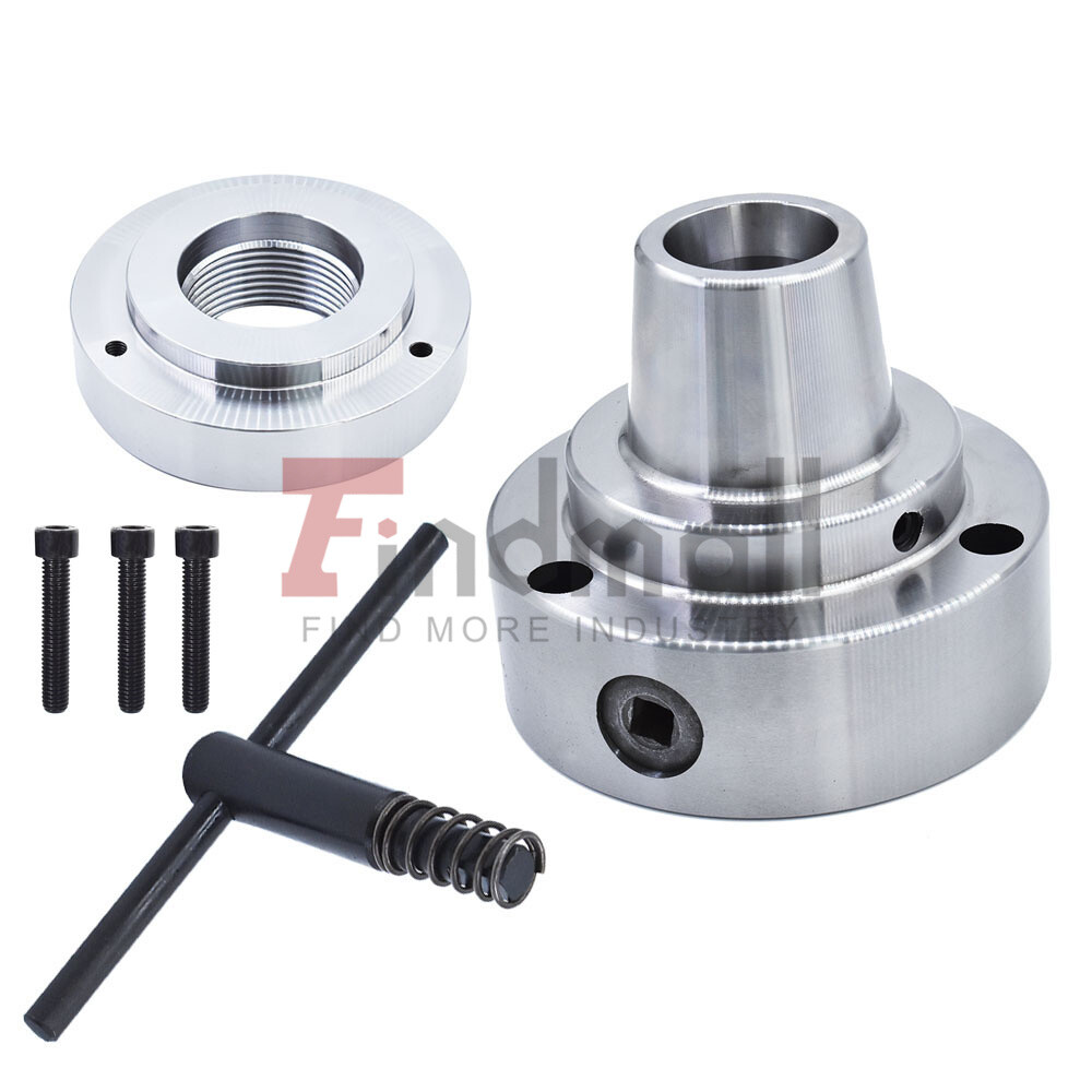 5C Collet Lathe Chuck 2-1/4″ x 8 Threaded Hole Connection Plate 5″