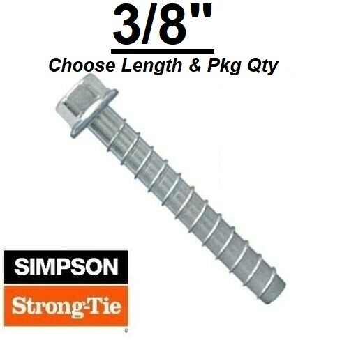 3/8″ Simpson Strong Tie Titen HD Heavy Duty Concrete Screw Anchor (CHOOSE SIZE)