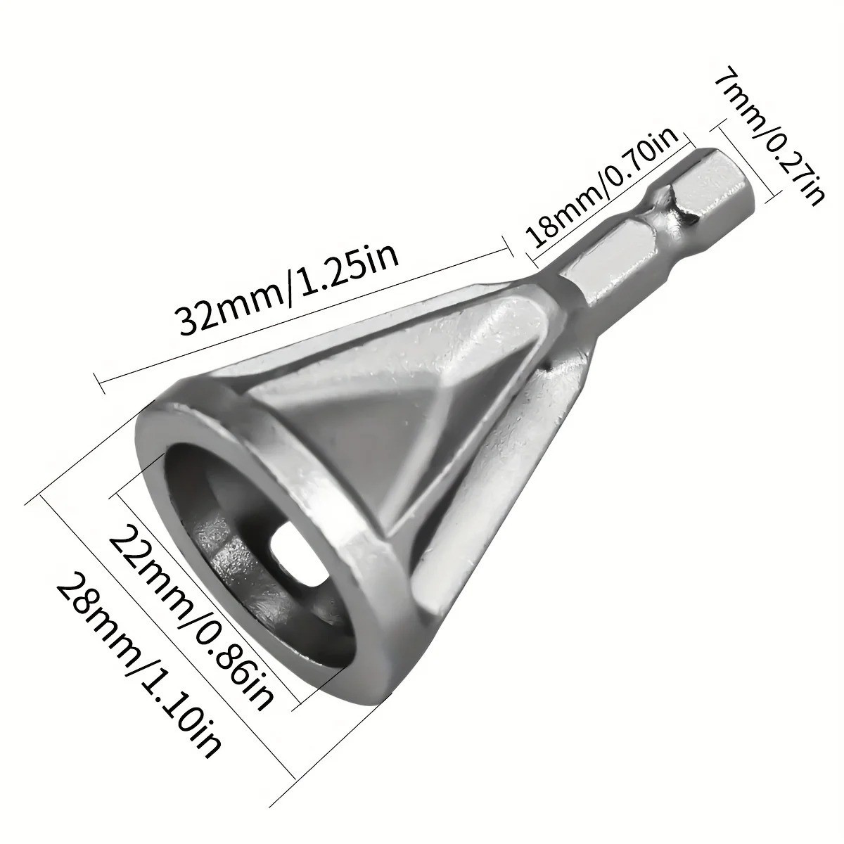 External Chamfer Deburring Tool Drill Bit Attachment for Metal Bolts